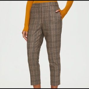 Aritzia Conan pant in Tan Glen Check